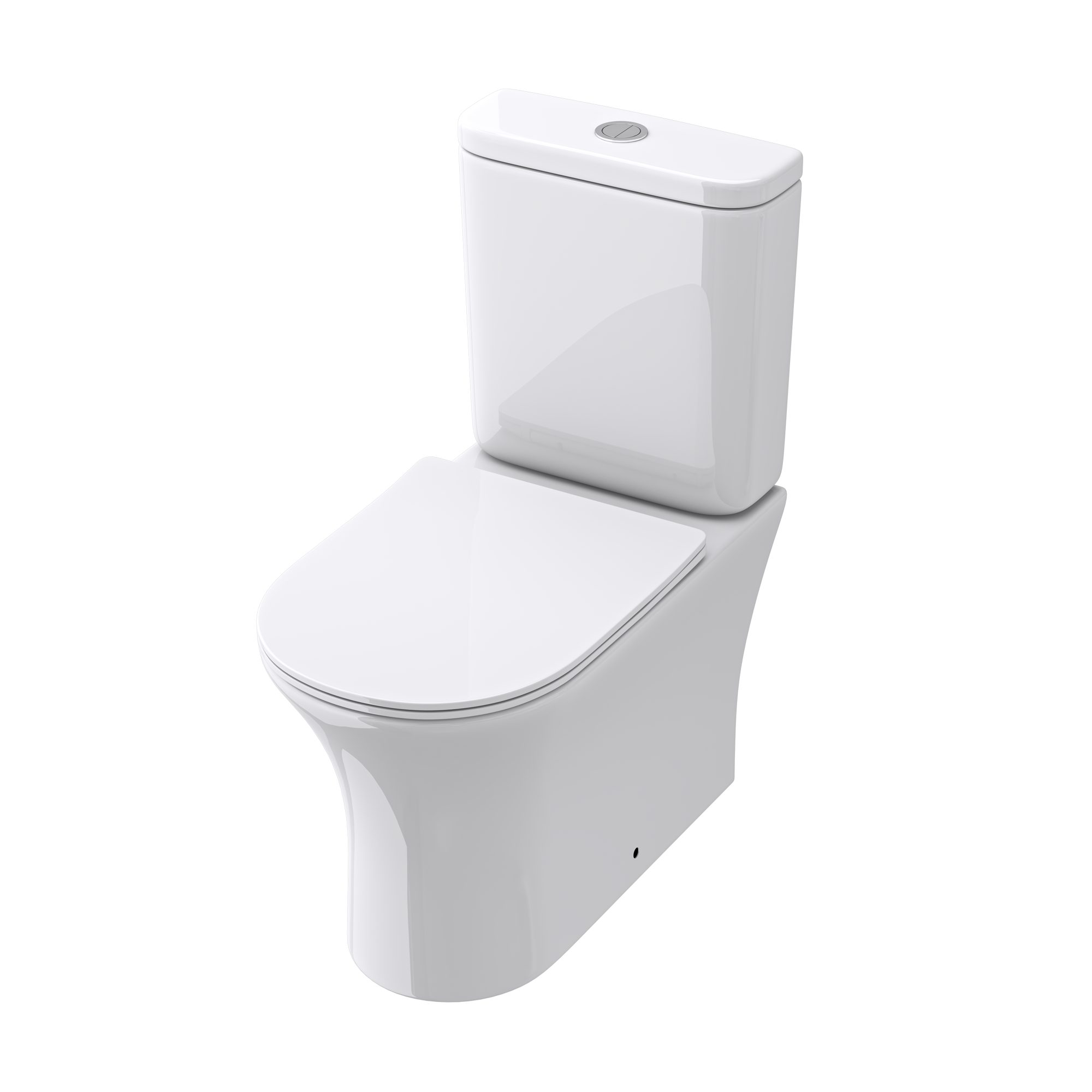 Mai & Mai Tiefspül-WC Spülrandlos Stand WC + Spülkasten + WC-Sitz (mit Soft-Close) randlos