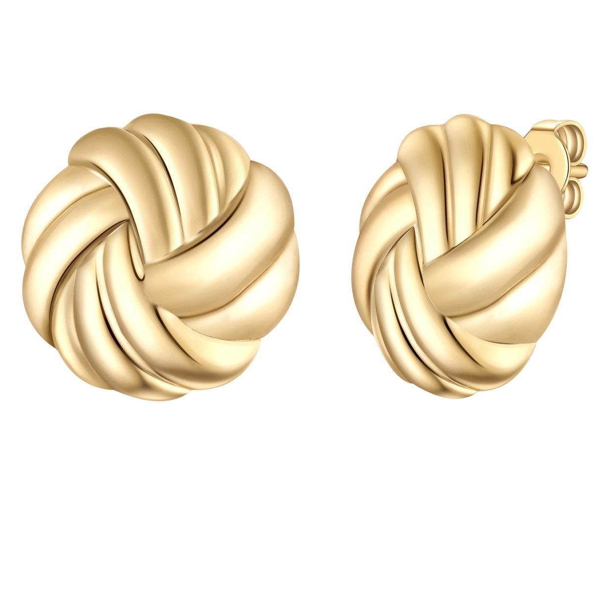 Paar Ohrstecker gelbgold