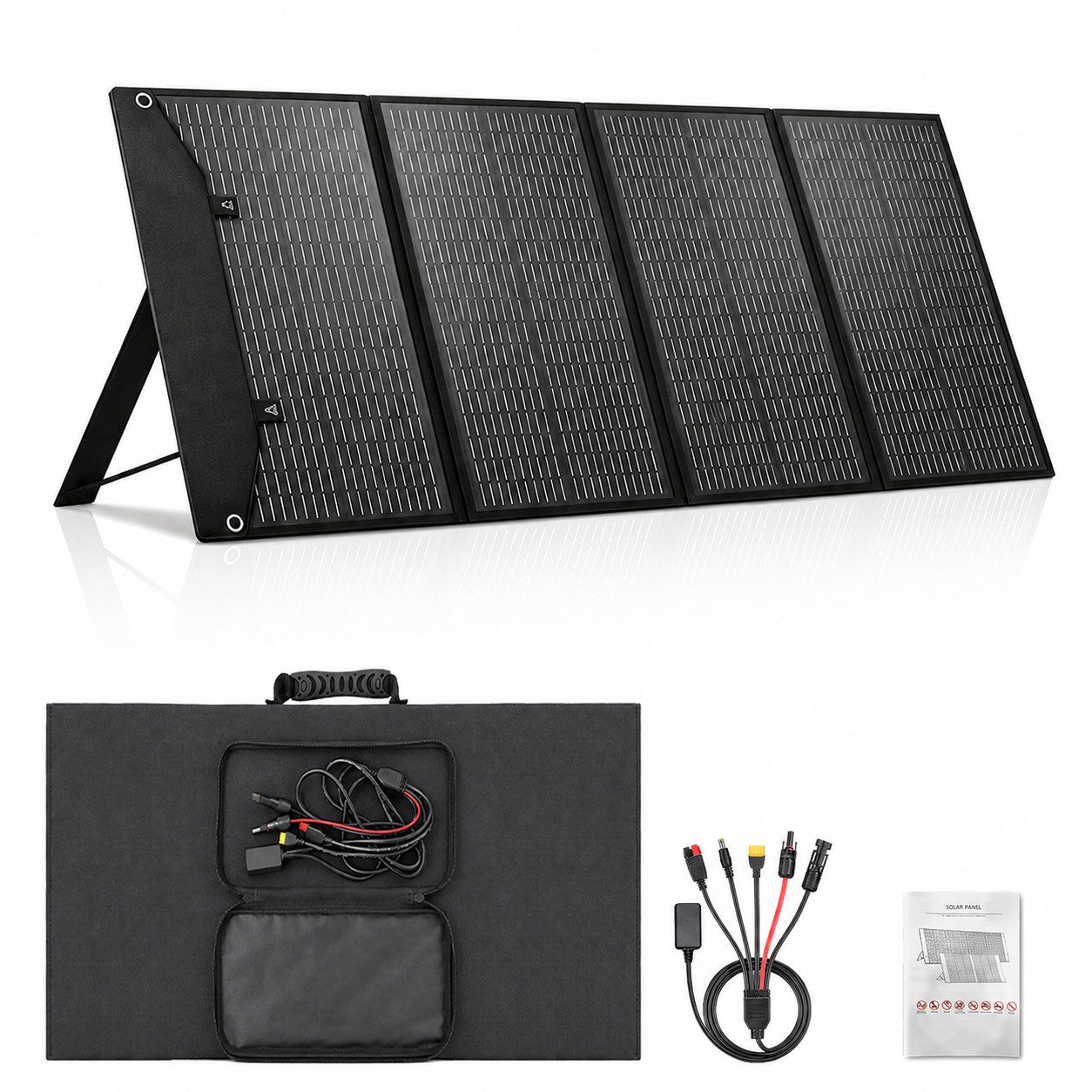 GLIESE Solarmodul 400W Faltbares Solarpanel – 36V, 4-in-1, 12,8 kg, für Camping, 400W faltbar, 36V, 4-in-1, IPX4, 12,8 kg – für Camping & Wohnmobil.