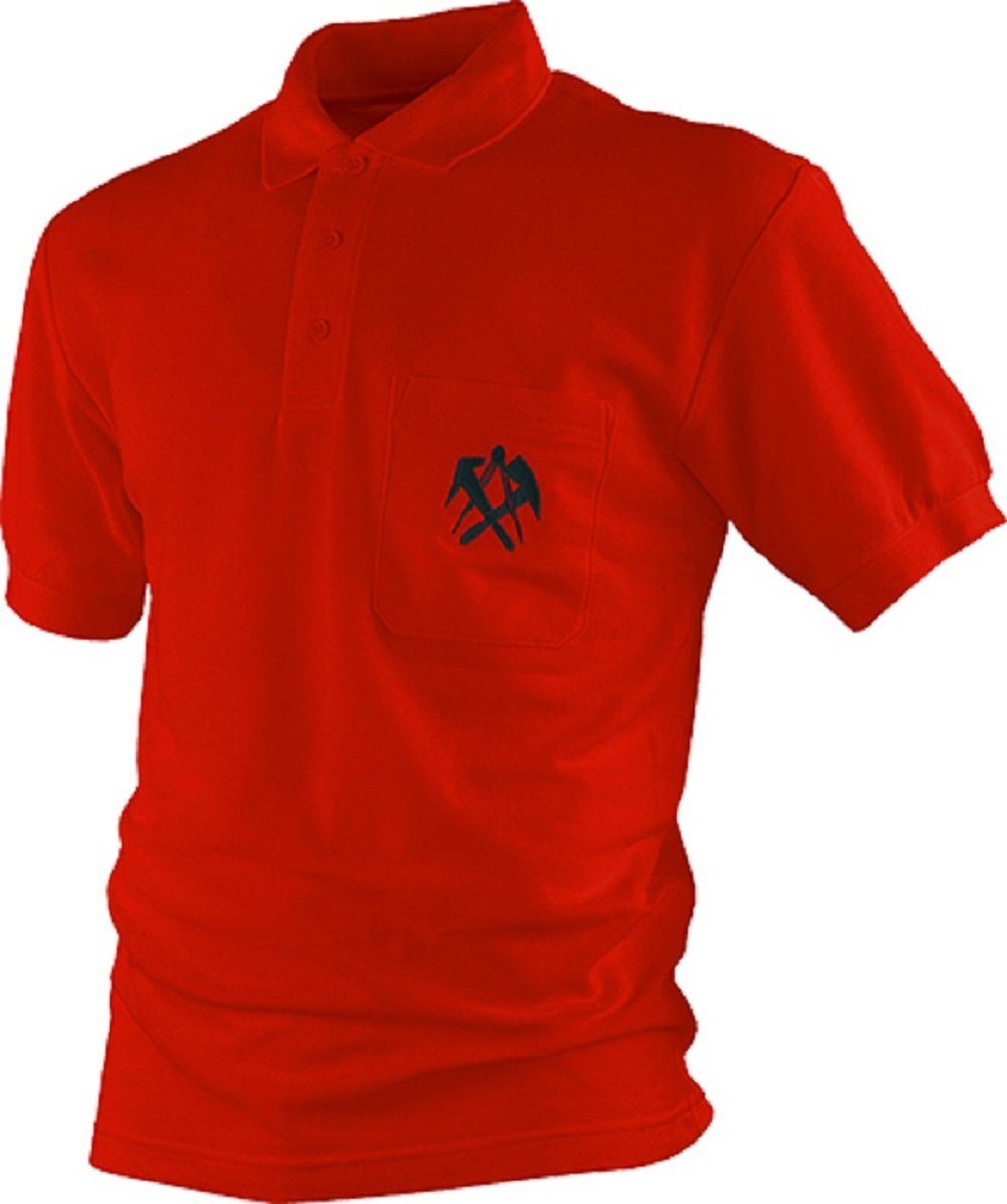 rot Polo-Shirt JOB T-Shirt Dachdecker für Poloshirt