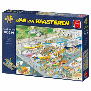 Jumbo Spiele Puzzle Jan van Haasteren - Schleuse 1000 Teile, 1000 Puzzleteile