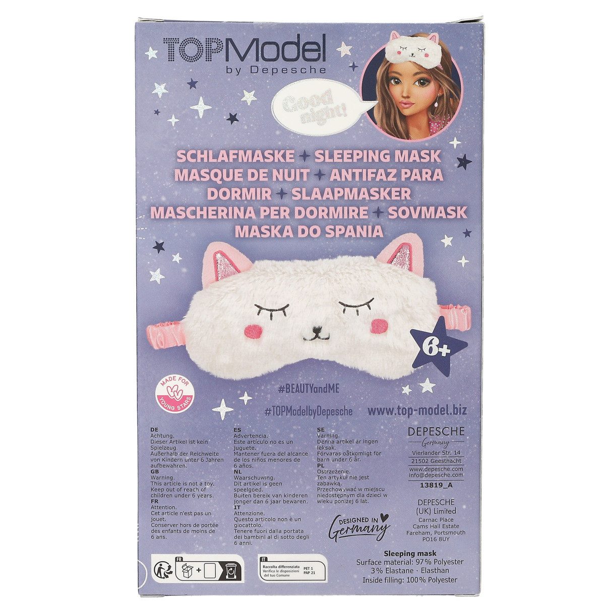 Depesche Freizeittasche DEPESCHE TOPModel Schlafmaske Beauty and Me