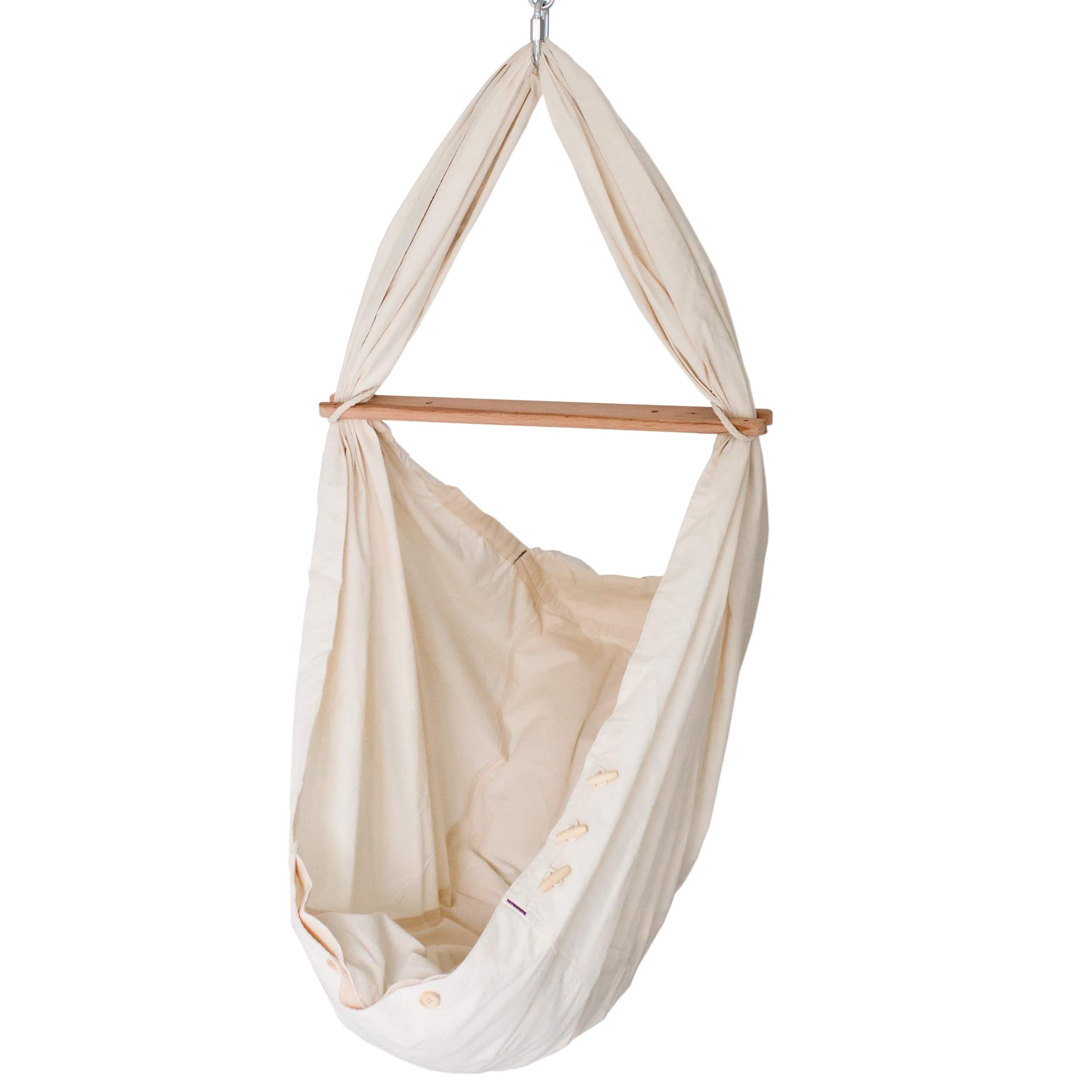 Stubenbett Federwiege Bio mit Tipi Weiß