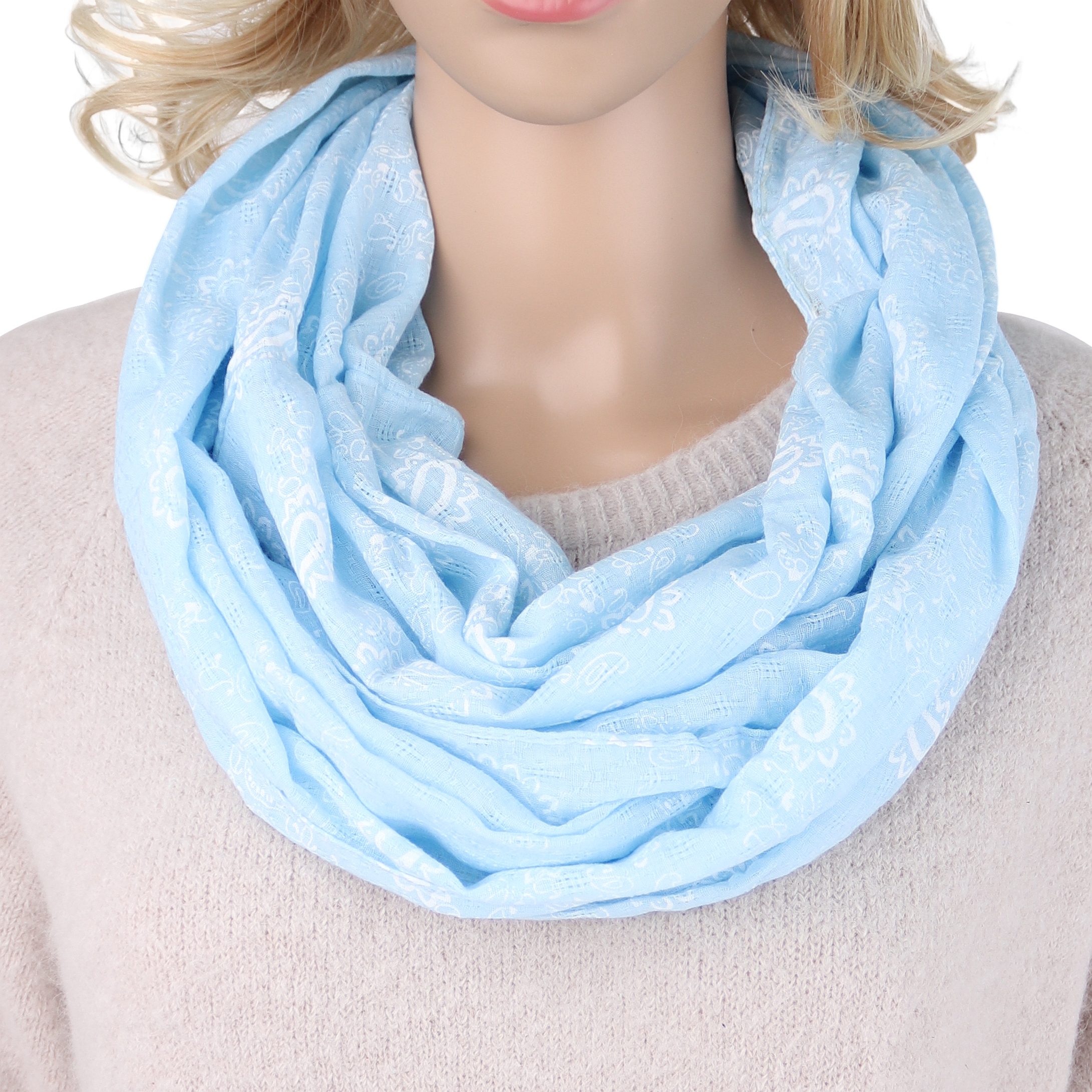 MIRROSI Loop Damen Schal mit Paisley Punkte Weich aus 100% Baumwolle Schlau günstig online kaufen