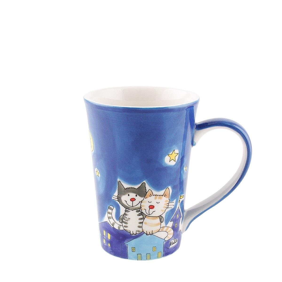 Mila Becher Mila Keramik-Tee-Becher, NachtKatzen, Keramik