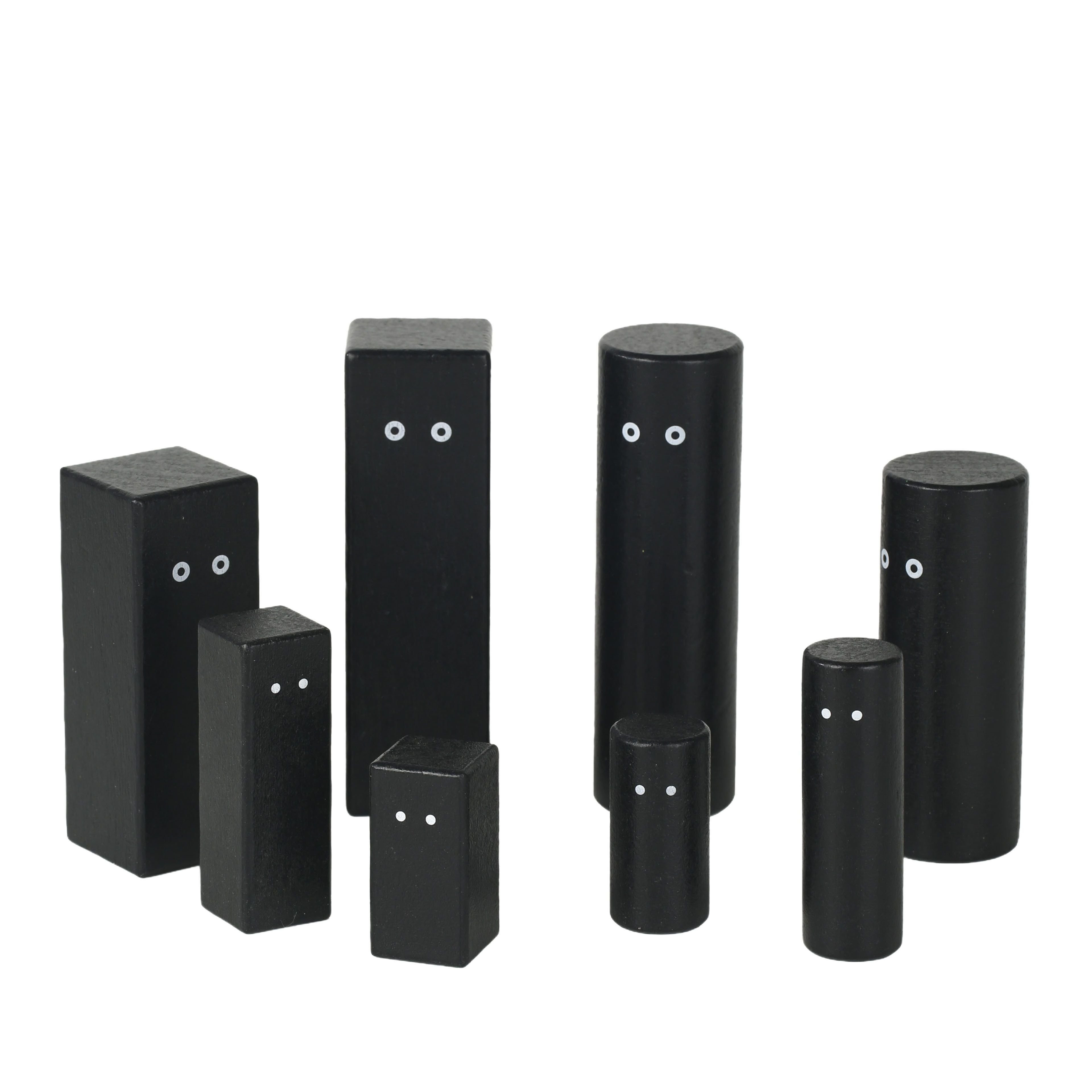 ideen.kollektiv Lernspielzeug Schwarze Pro Systembrett Figuren (Premium Holzfiguren für die systemische Aufstellung, Coaching, Therapie und Beratung), Familienbrett Figuren - Solution Board Figures