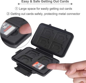 BOTC Kartenetui SD-Kartenhalter Speicherkarten-Etui,Hard Protector Case Professional (Speicherkartenhalter - Micro-SD-Kartenhalter - Schwarz), SD-Kartenhalter - SD-Kartenetui - 16 Kartenschlitze