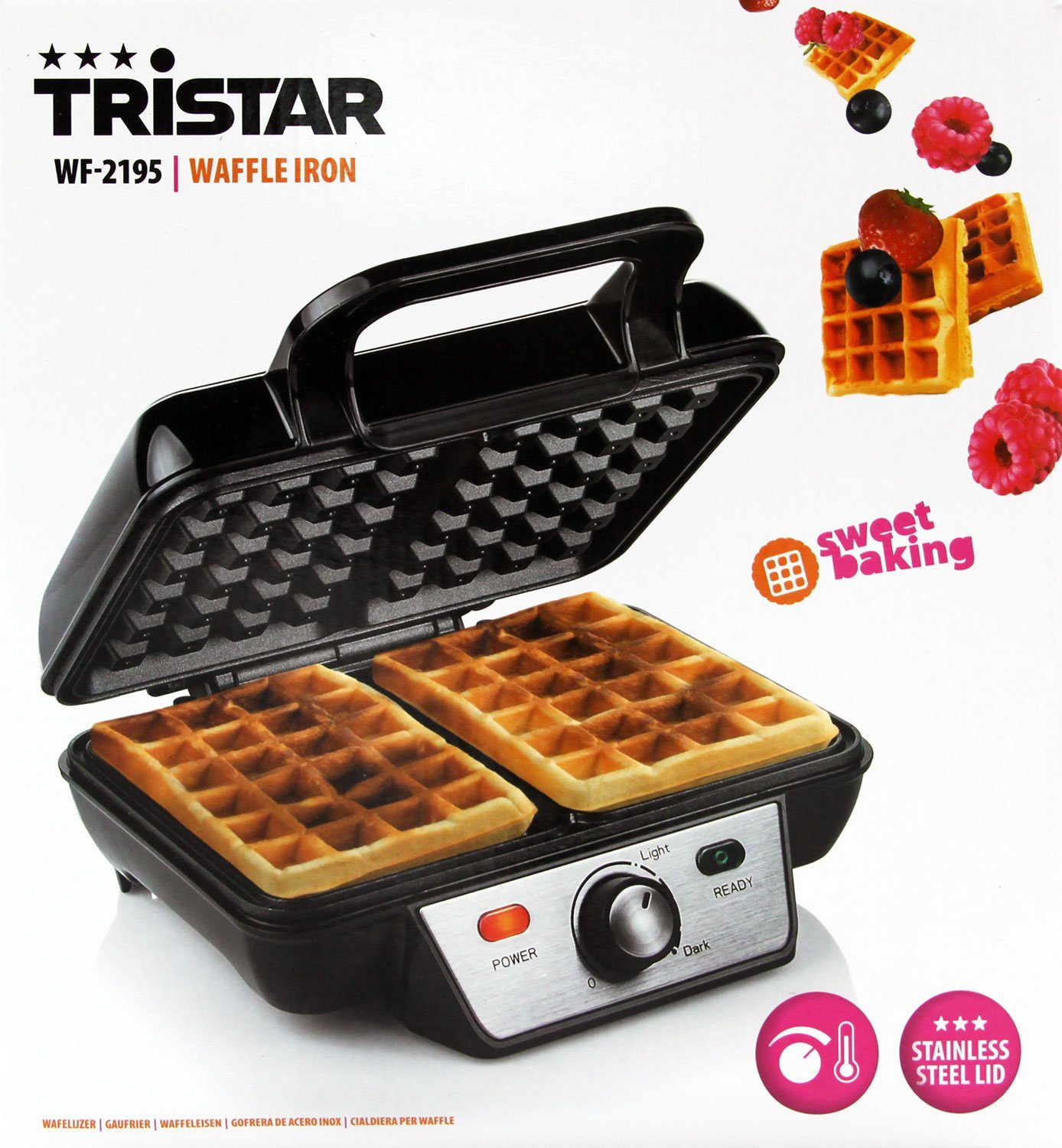 Tristar Waffeleisen Tristar WF-2195 Waffeleisen 23 x 16.8 cm, 1000 Watt – Bild 3 von 3