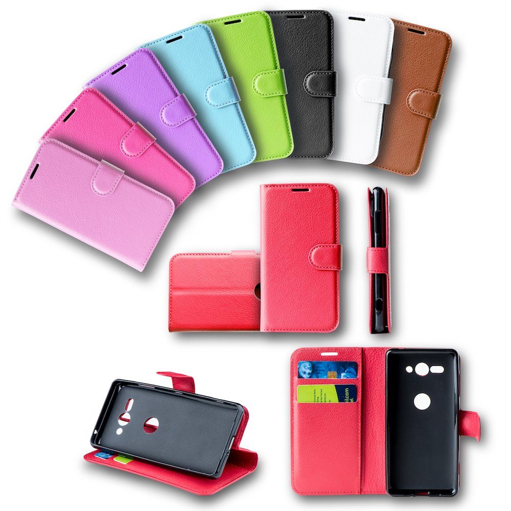 Wigento Handyhülle Für Samsung Galaxy M21 M215F Tasche Wallet Premium Schwarz Schutz Hülle Case Cover Etuis Neu Zubehör