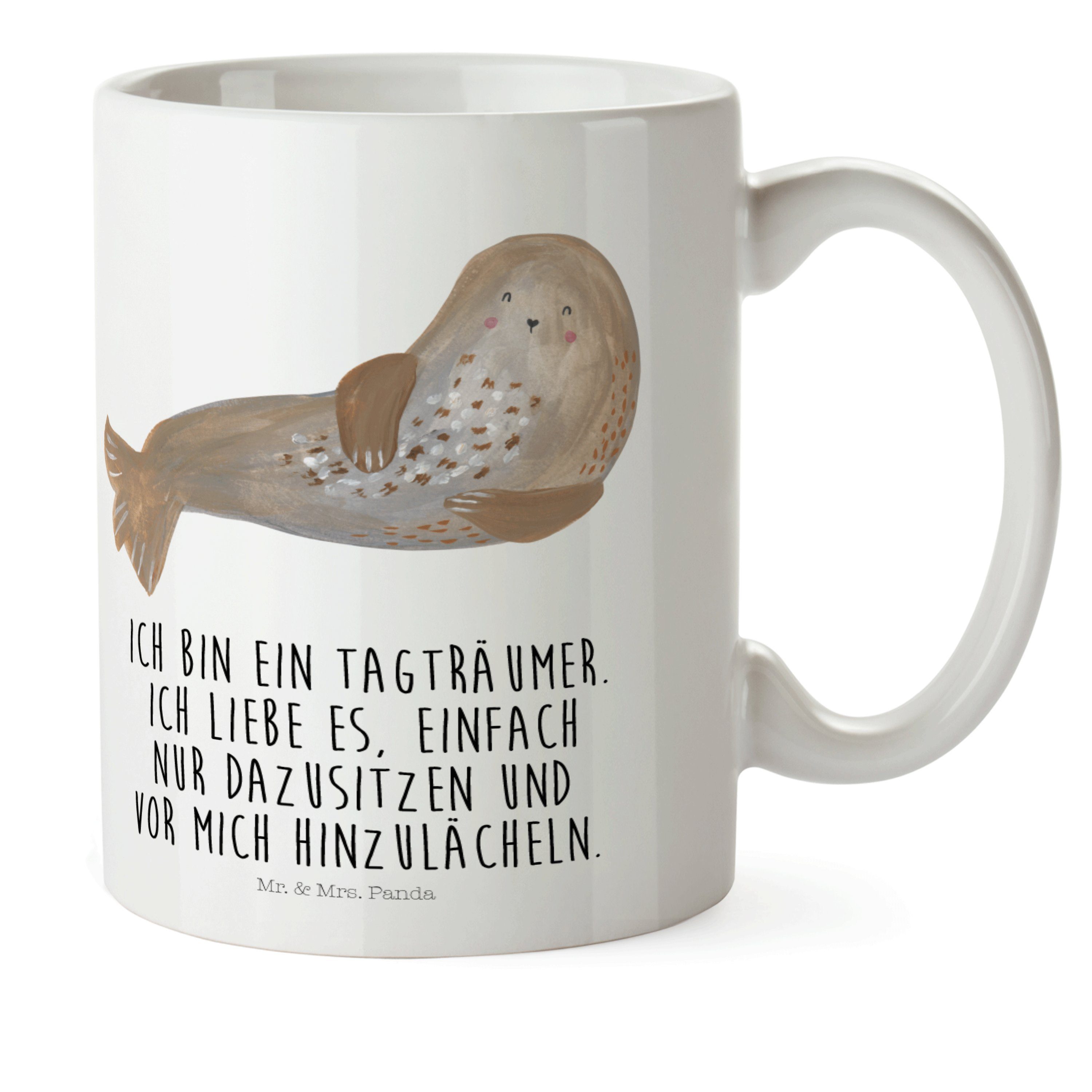 Mr. & Mrs. Panda Kinderbecher »Robbe lachend Weiß Geschenk