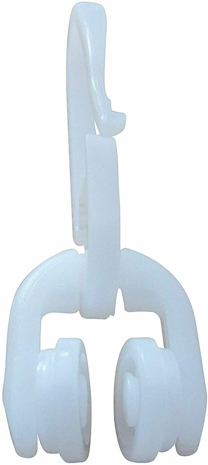 rewagi Gardinenröllchen T - Rollen mit Faltenlegehaken, T Sciene, Gardinenzubehör, Gardinen T Schiene, (100-St), Verkaufseinheit 25,50,75,100 Stück