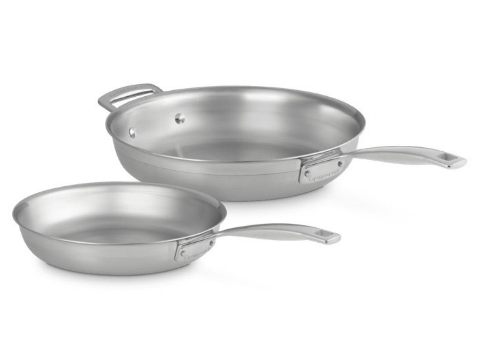 LE CREUSET Pfannen-Set 3-ply Pfannenset Edelstahl 24/28cm 2tlg