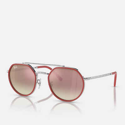 Ray-Ban Sonnenbrille Ray-Ban RB3765 003/7O 53 Silver Brown Grad Brown Mirror Pink