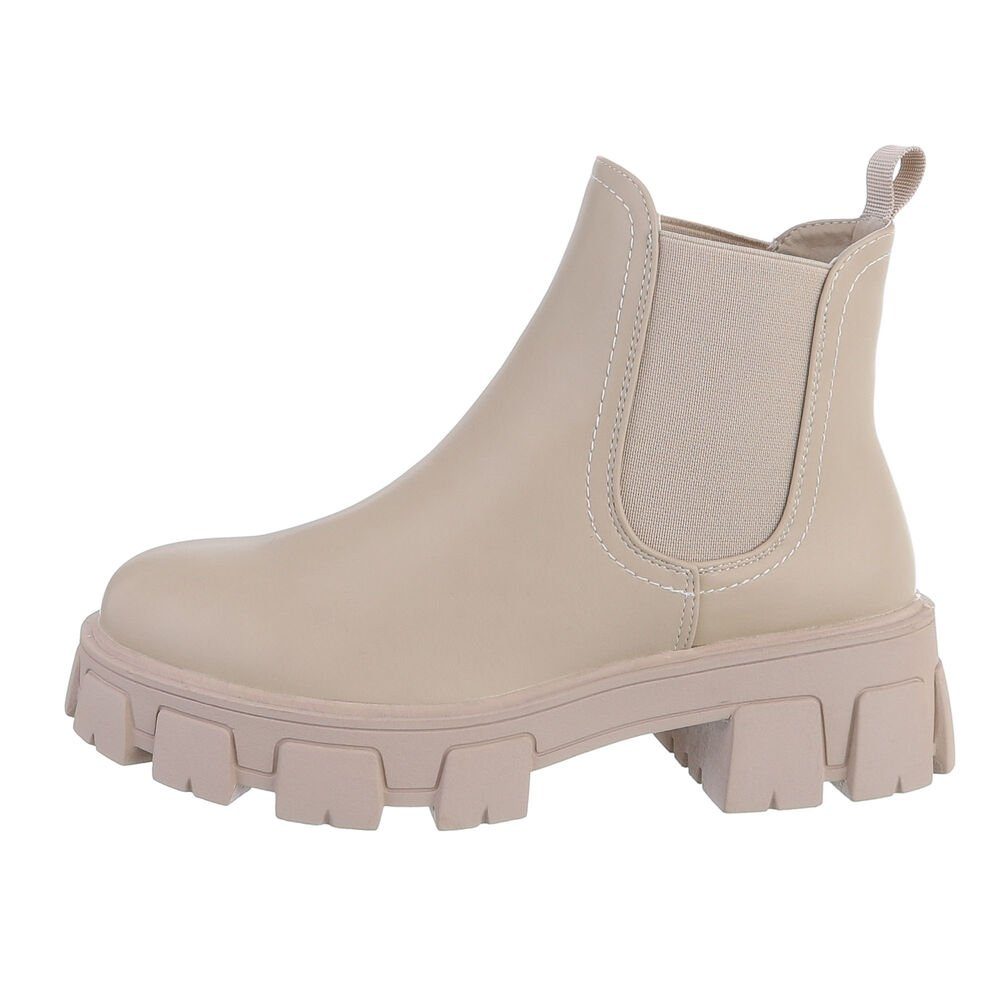 Ital-Design Damen Chelsea Freizeit Plateaustiefelette (80951262) Blockabsat günstig online kaufen