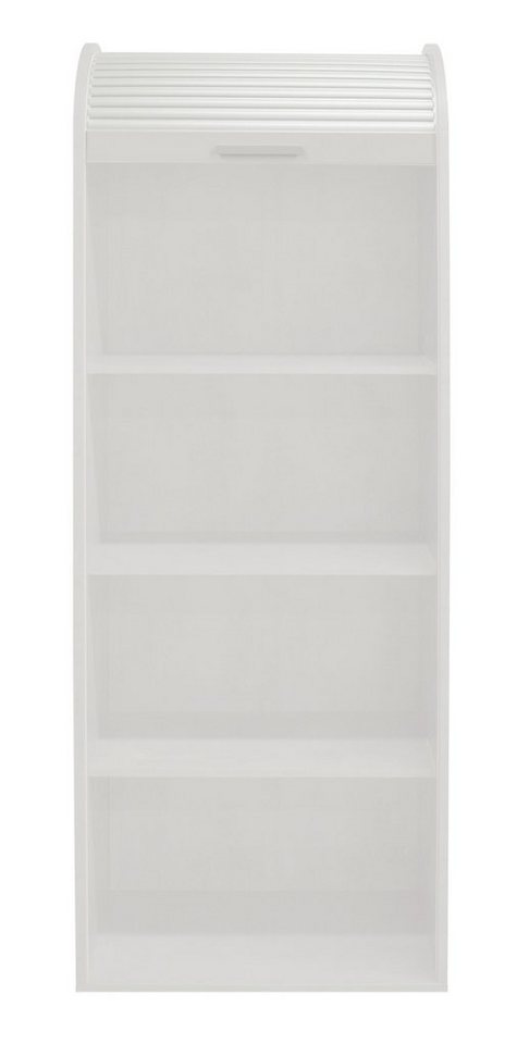 möbelando Jalousieschrank Jalousieschrank (BxHxT: 69x192x44 cm) in weiß  matt lack / weiß mit 2 Einlegeböden