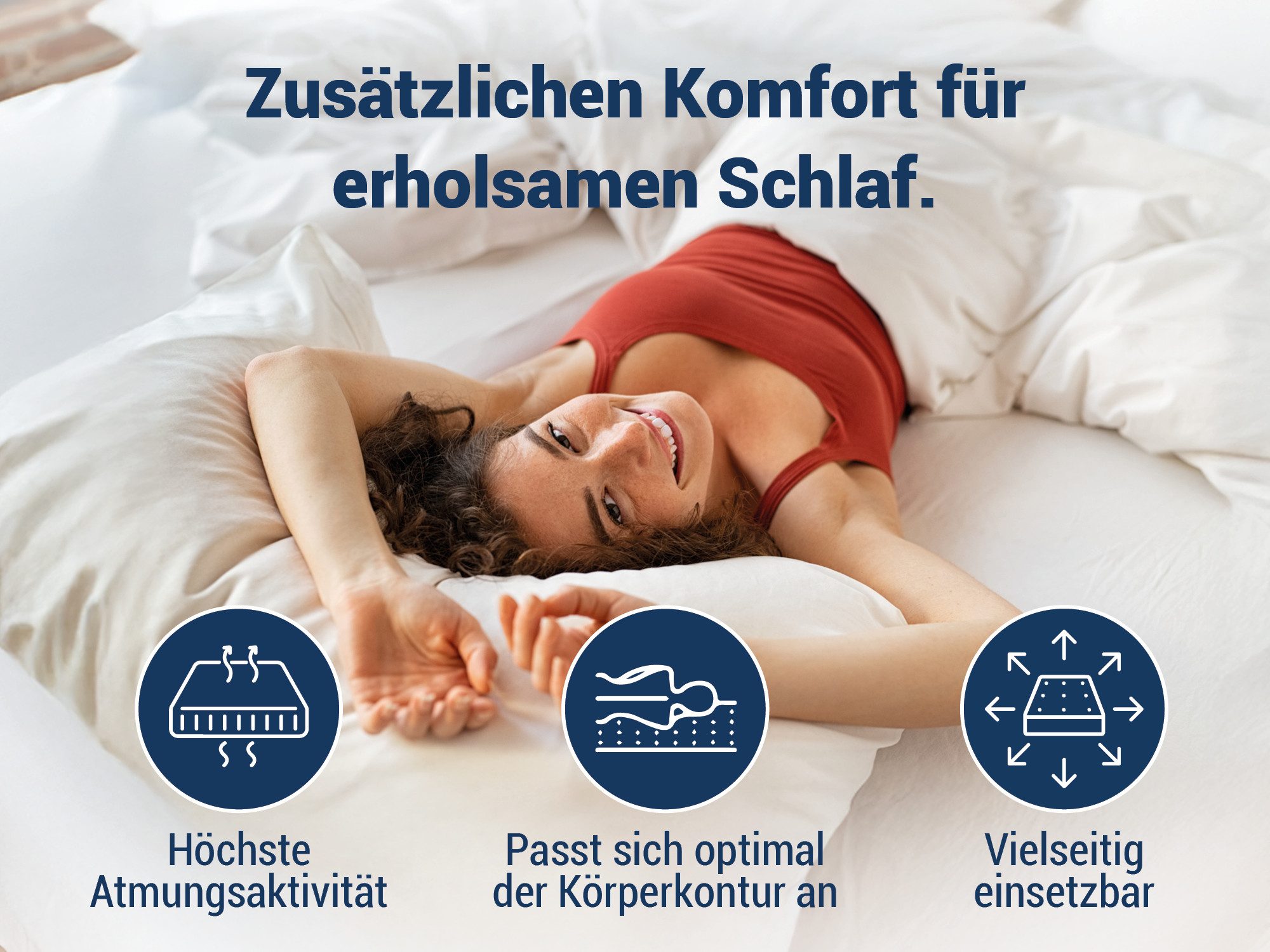Betten-ABC, Topper Betten-ABC ViGeTo Kombitopper - Auflage mit Visco- oder Gelschaum, 7 cm hoch, Gelschaum