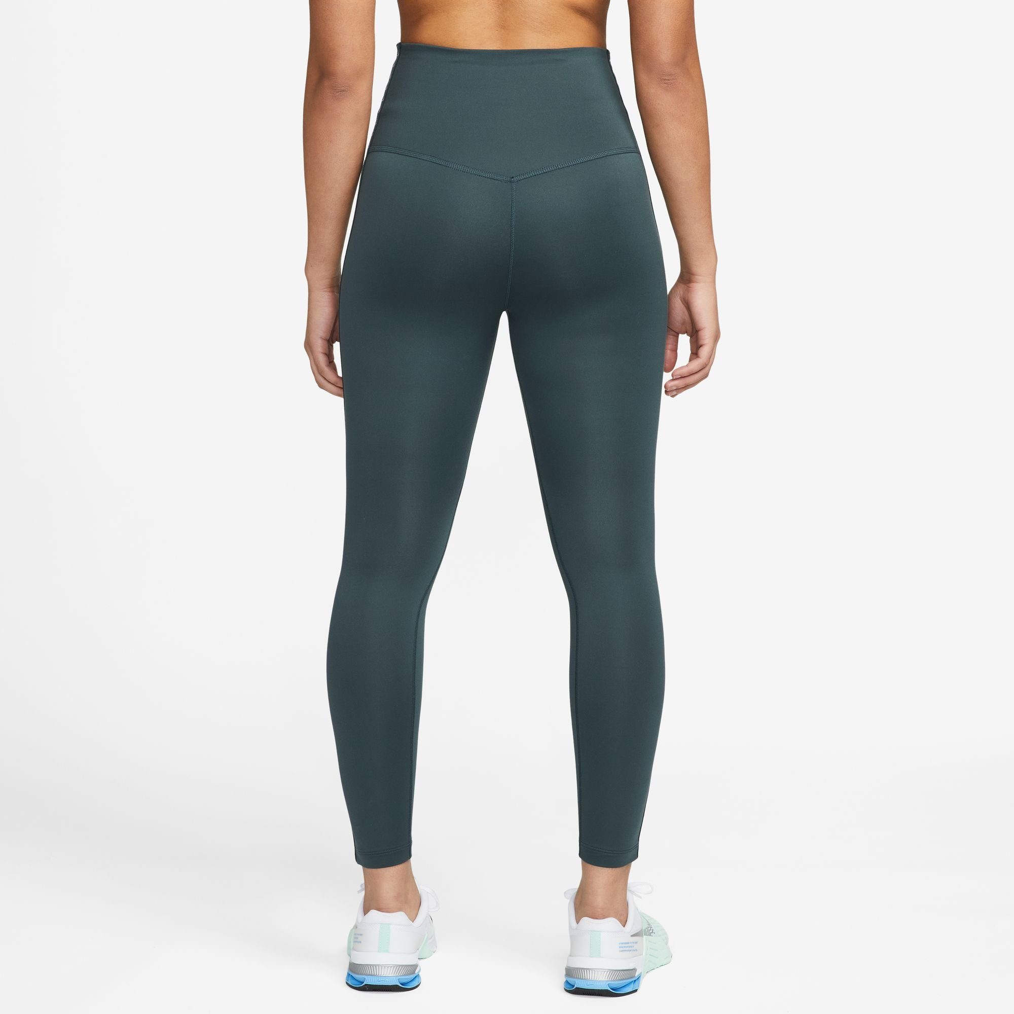 DEEP LEGGINGS / Nike JUNGLE/WHITE ONE Trainingstights WOMEN'S THERMA-FIT HIGH-WAISTED
