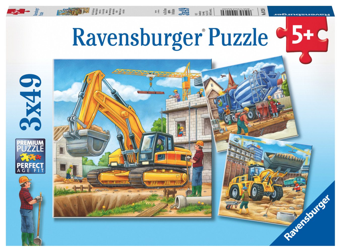 Ravensburger Puzzle Ravensburger Kinderpuzzle - 09226 Große Baufahrzeuge - Puzzle für..., 49 Puzzleteile