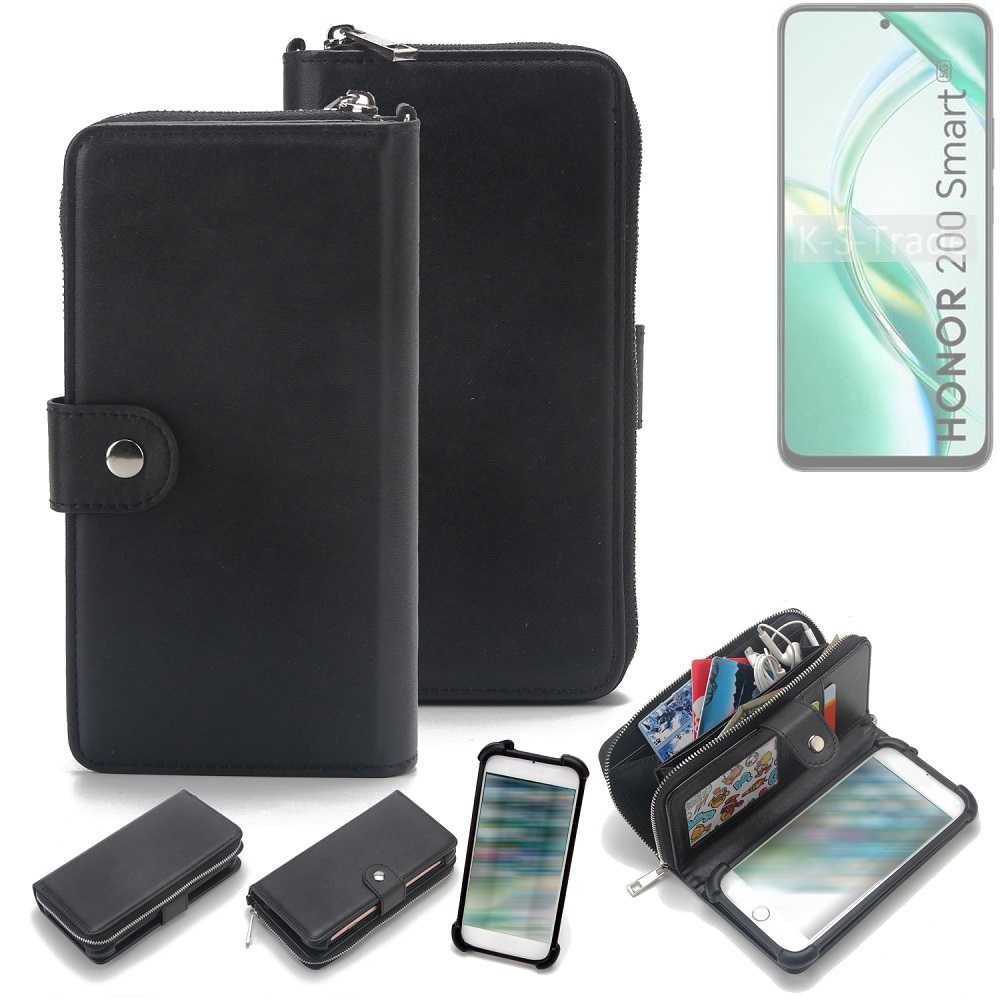 K-S-Trade Handyhülle für Honor 200 Smart, 2in1 Handyhülle Schutzhülle & Portemonnee Cover Handy Hülle
