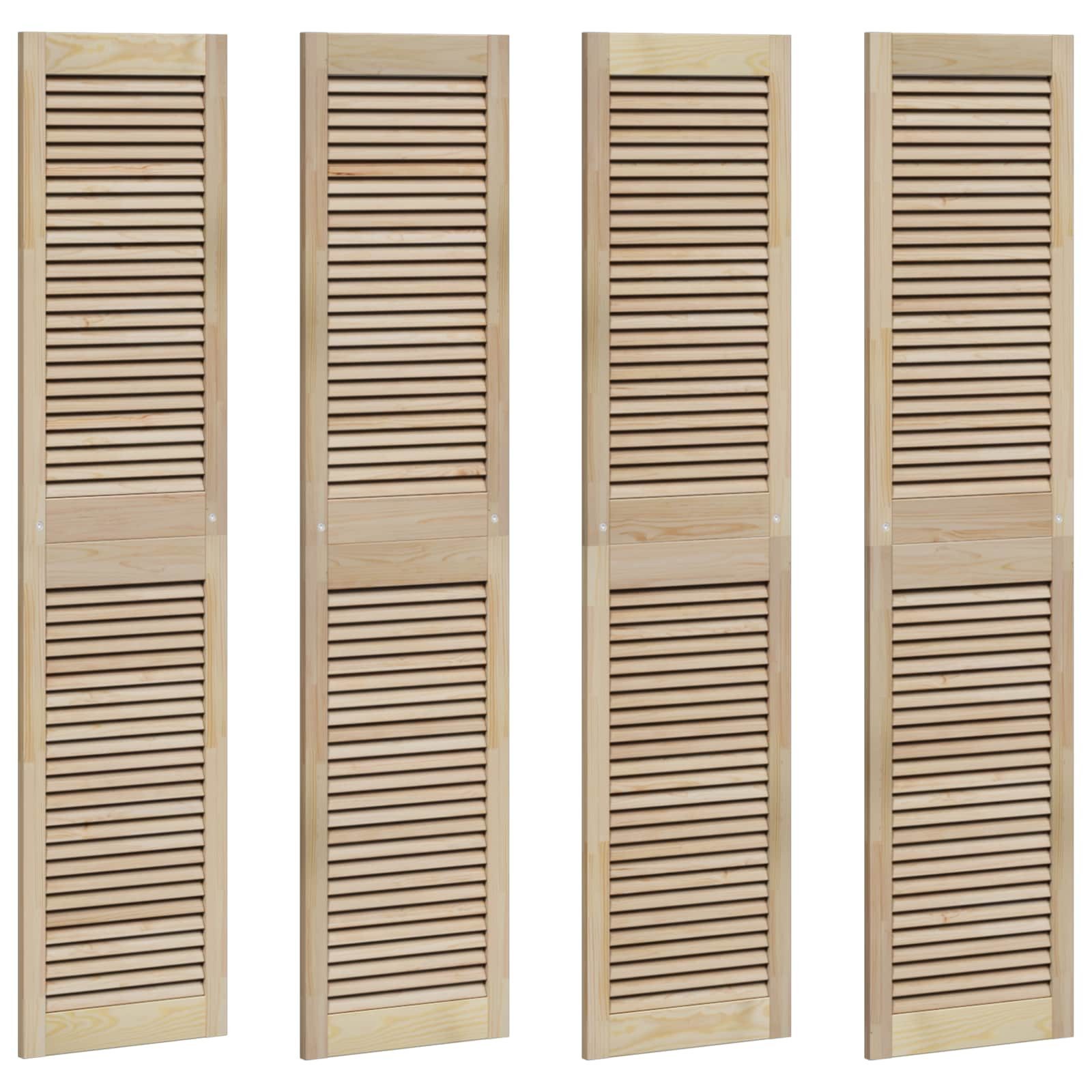 vidaXL Schranktür Schranktür mit Tür 4 Stk. Natur 170 x 2,1 x 39,5 cm (4 St)