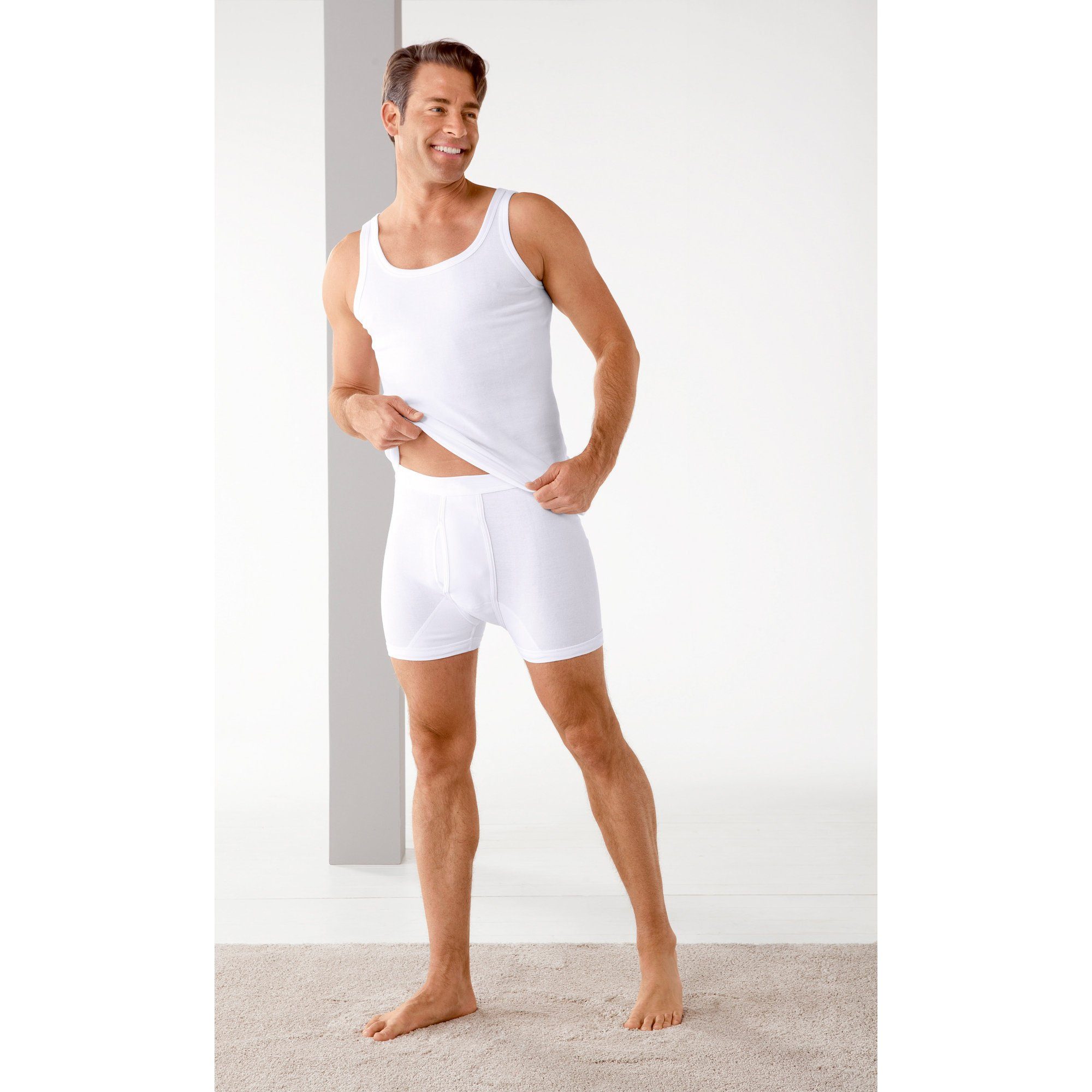 Erwin Müller Slip Herren-Schlüpfer 2er-Pack Feinripp Uni