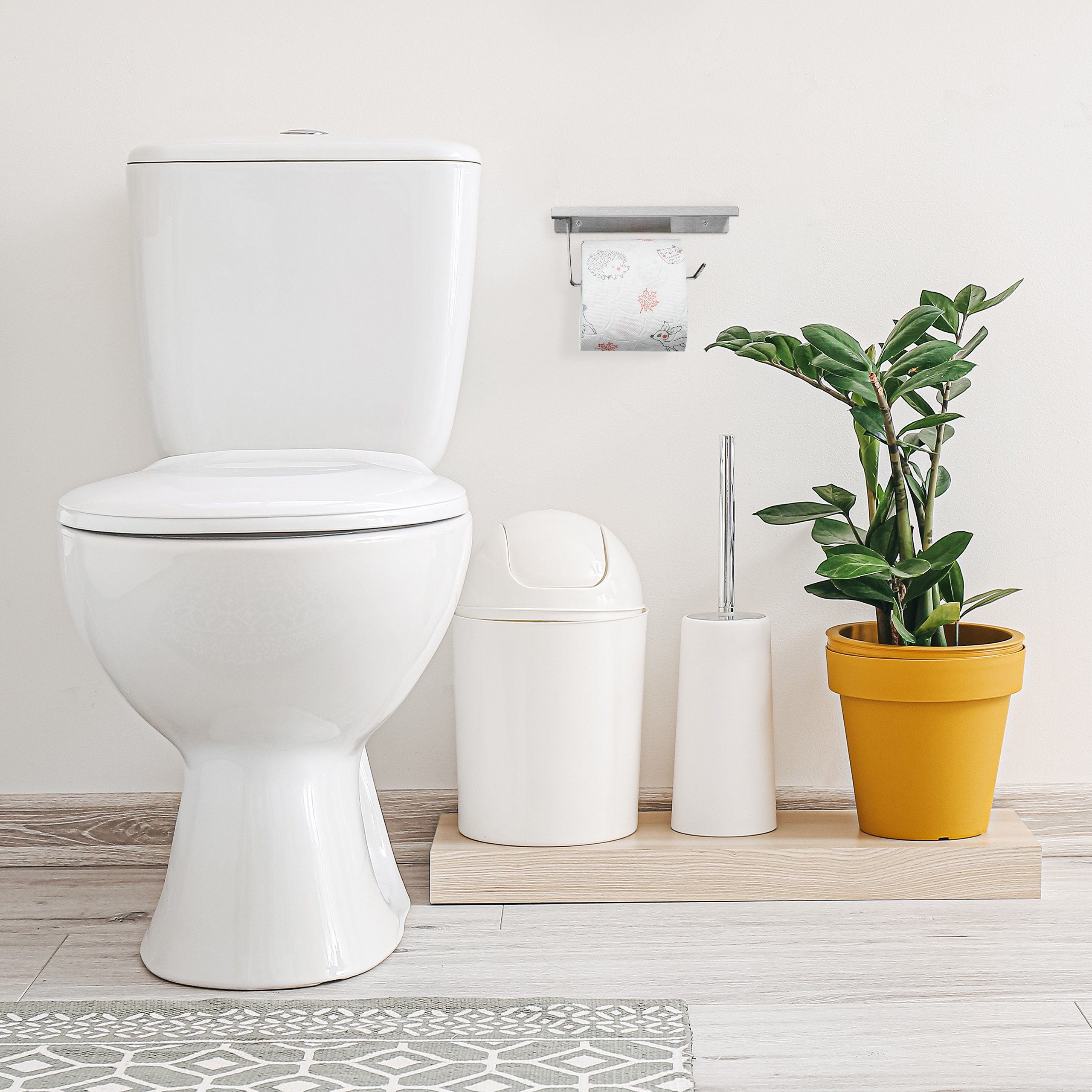 relaxdays Toilettenpapierhalter mit Ablage günstig online kaufen