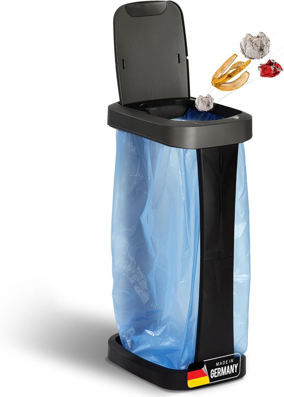 Novaliv Mülleimer 31049-1x, Novaliv Müllsackständer mit Deckel für 70L-120L Müllsäcke, extra Robus