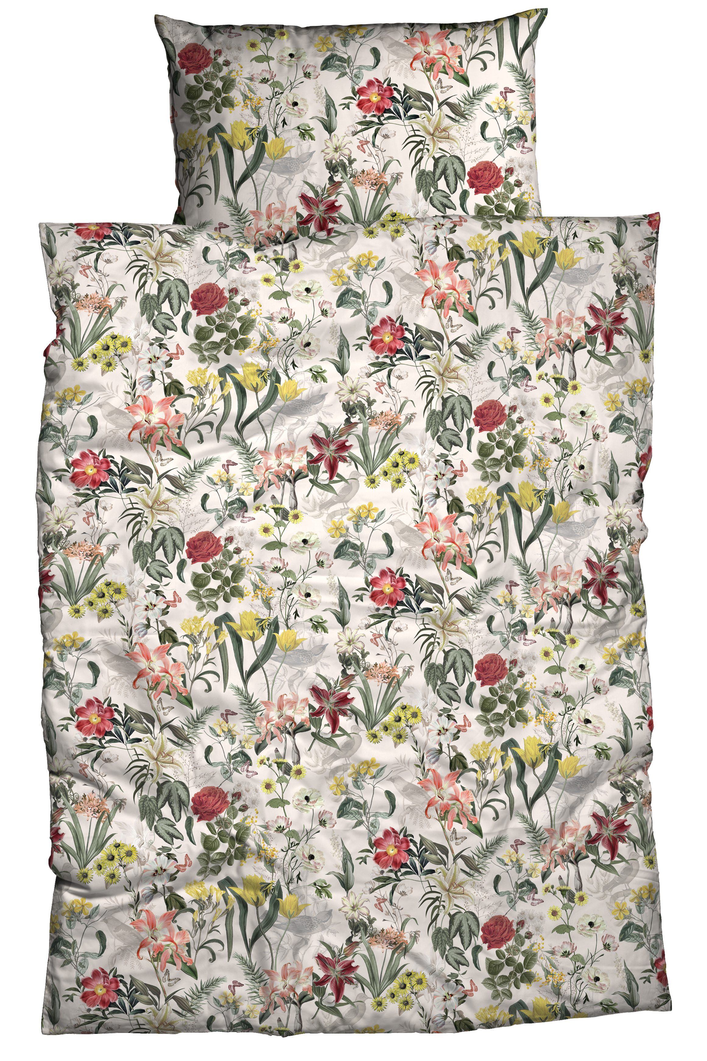 CASATEX Bettwäsche Aunt Luzi, Satin, 2 teilig, blumiges, modernes Design