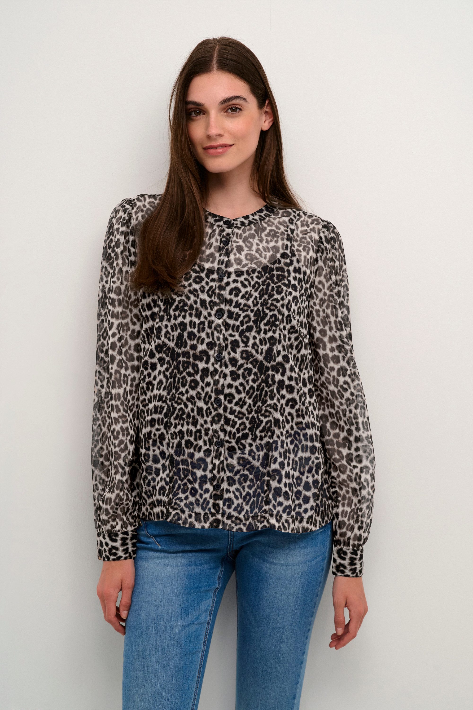 Langarmbluse Langarm-Bluse CRYuna