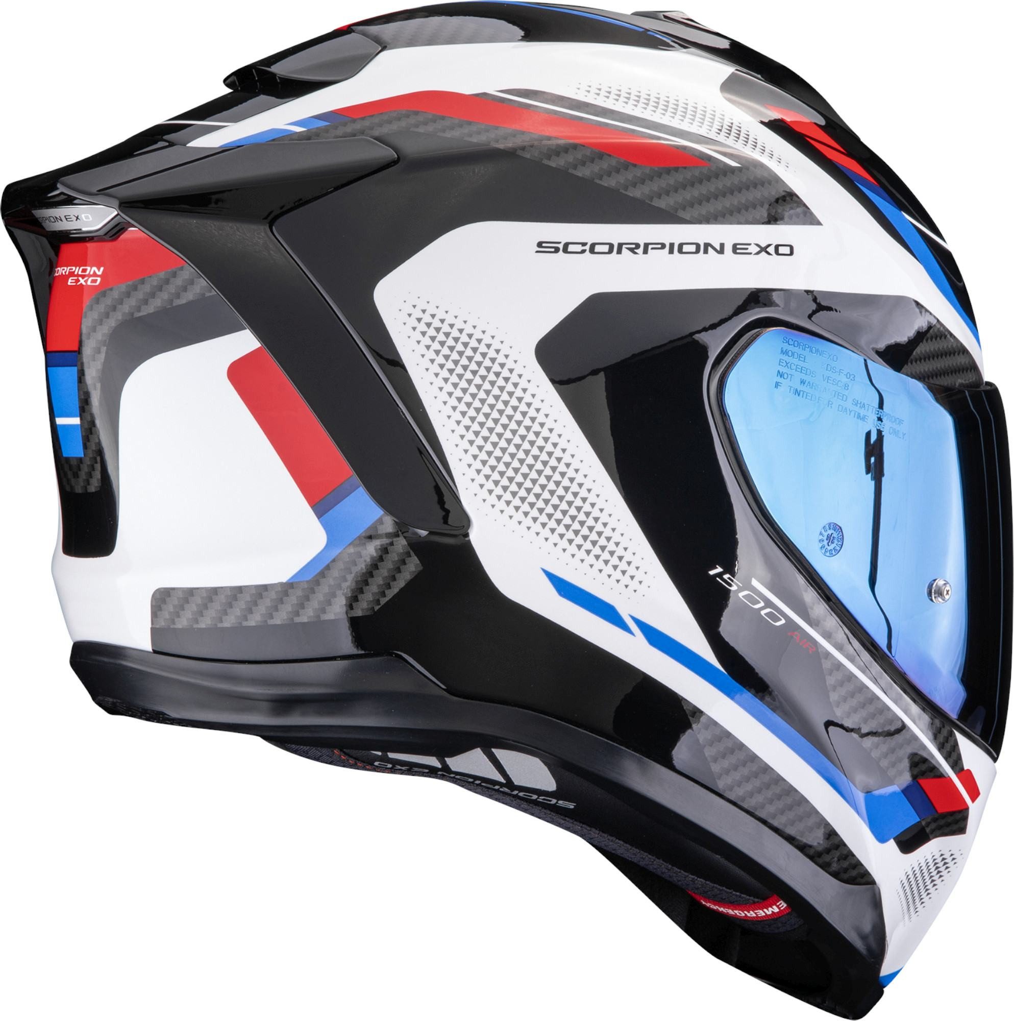 Scorpion Exo Motorradhelm Exo-1500 Air Sleek Helm, Notfallsystem-polsterung (eqrs),geeignet Für Brillenträger,pinloc – Bild 3 von 3