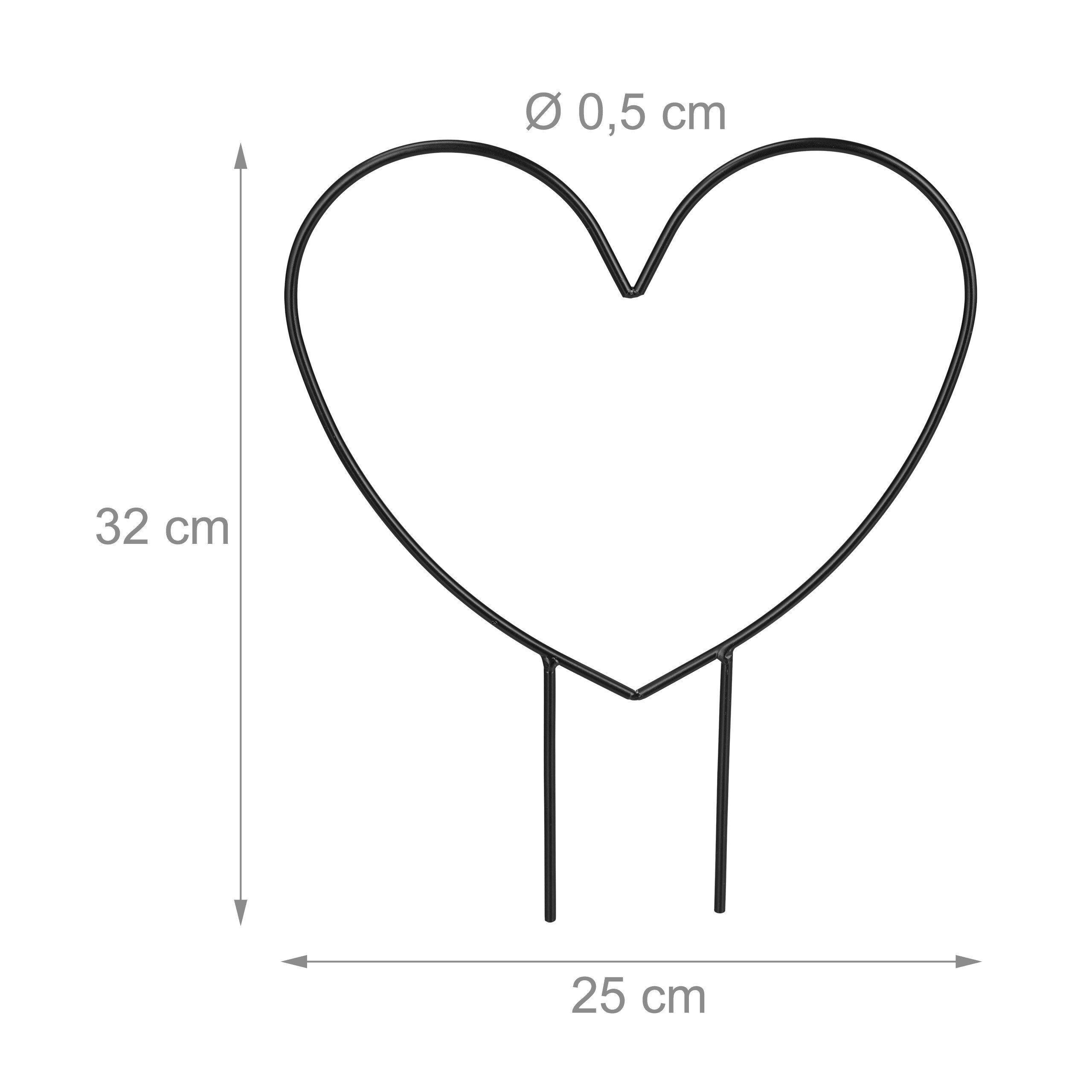 relaxdays Rankhilfe Herz im 2er Set