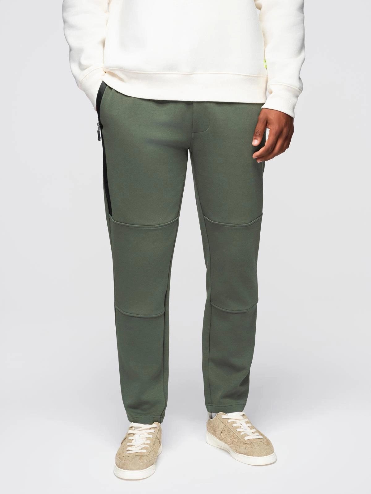 OMBRE Sweathose Herren-Jogginghose mit geradem Bein und Gummidetails