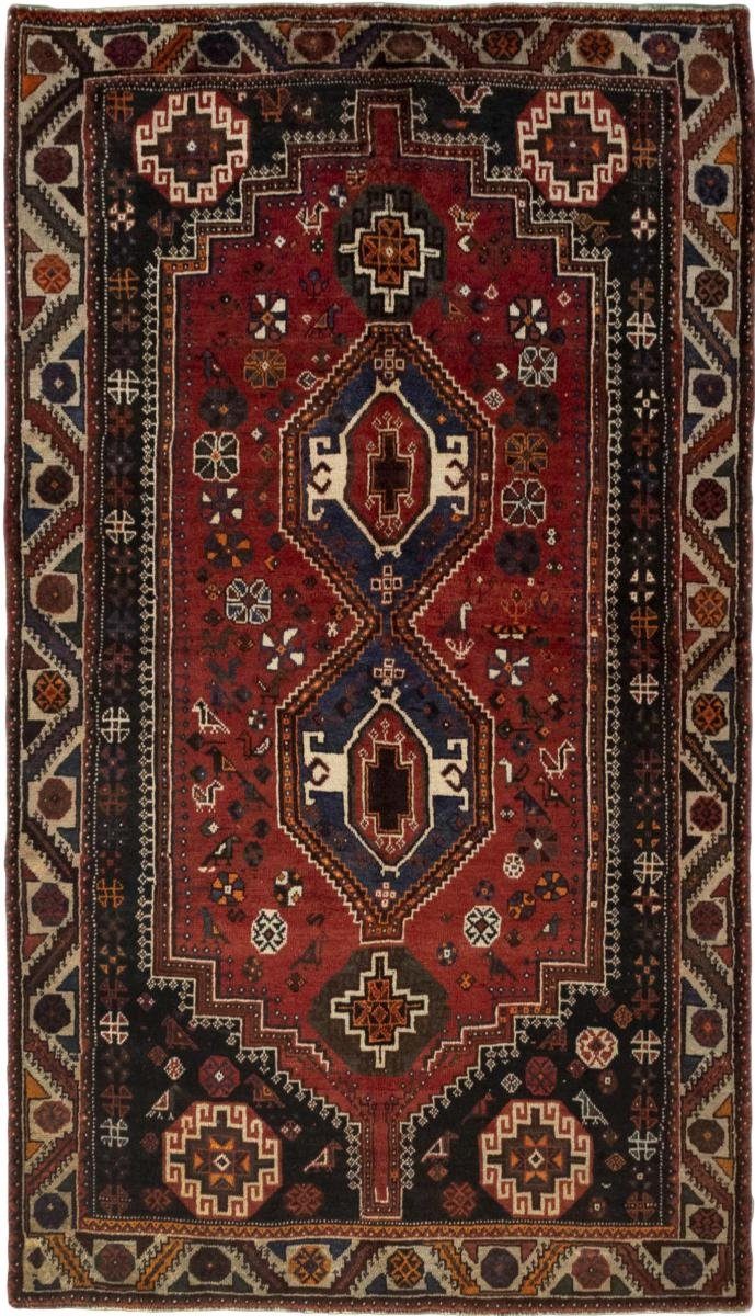 Orientteppich Shiraz 155x269 Handgeknüpfter Orientteppich / Perserteppich, Nain Trading, rechteckig, Höhe: 10 mm | Kurzflor-Teppiche