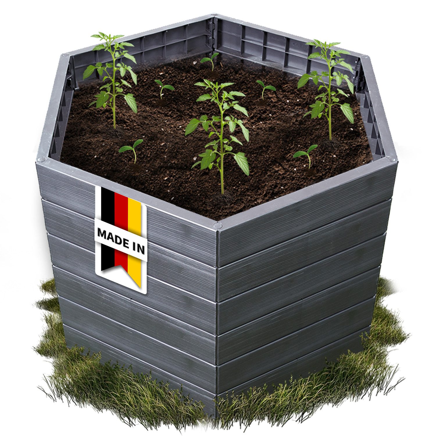 GARANTIA Hochbeet ERGO Hochbeet L 75 Wood, inkl. FLORA Wassersparsystem