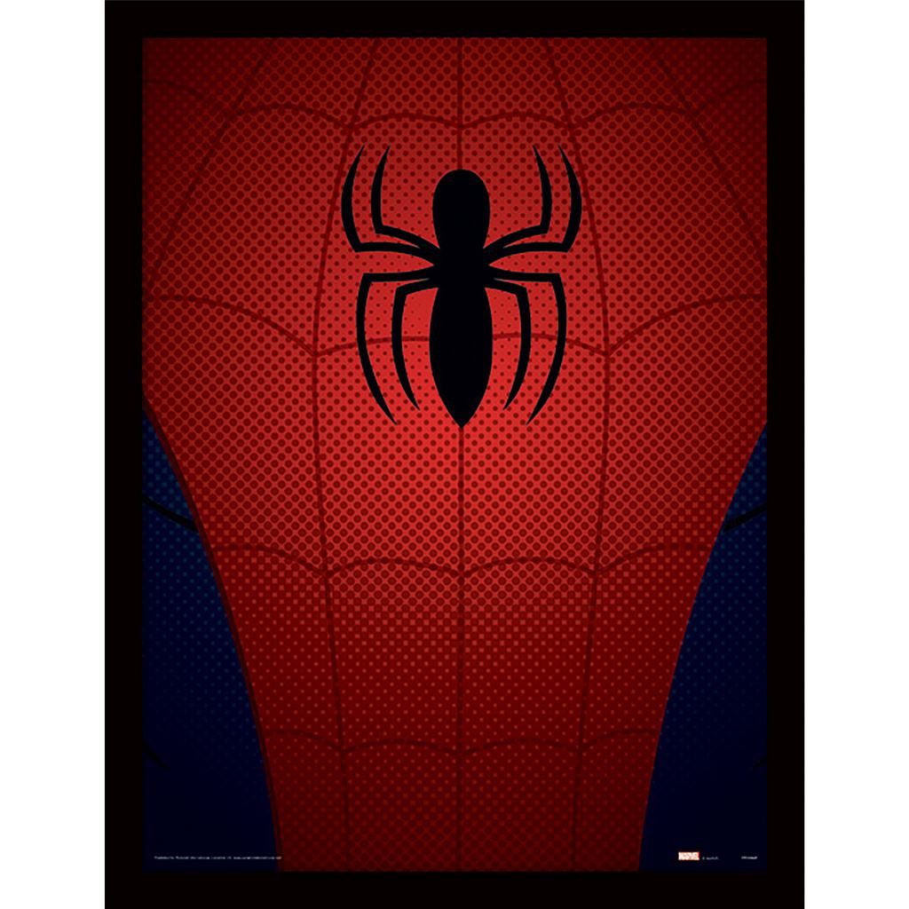 Spiderman Bild mit Rahmen Ultimate Spider-Man Torso, Kunstdruck Marvel Comics