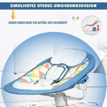 COSTWAY Babywippe Baby Schaukelstuhl, mit 5 Schwingung, Timing- & Bluetooth