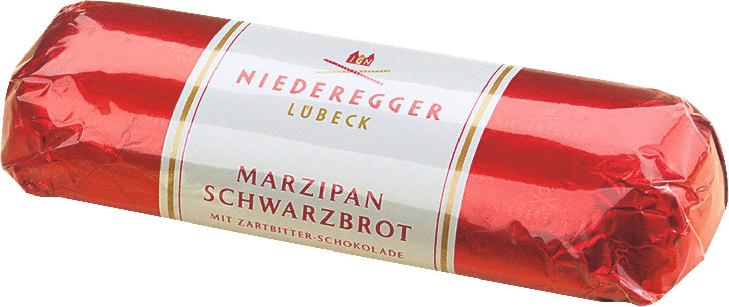 Niederegger Süßigkeit, Niederegger Marzipan Schwarzbrot saftig nussig und edel 300g