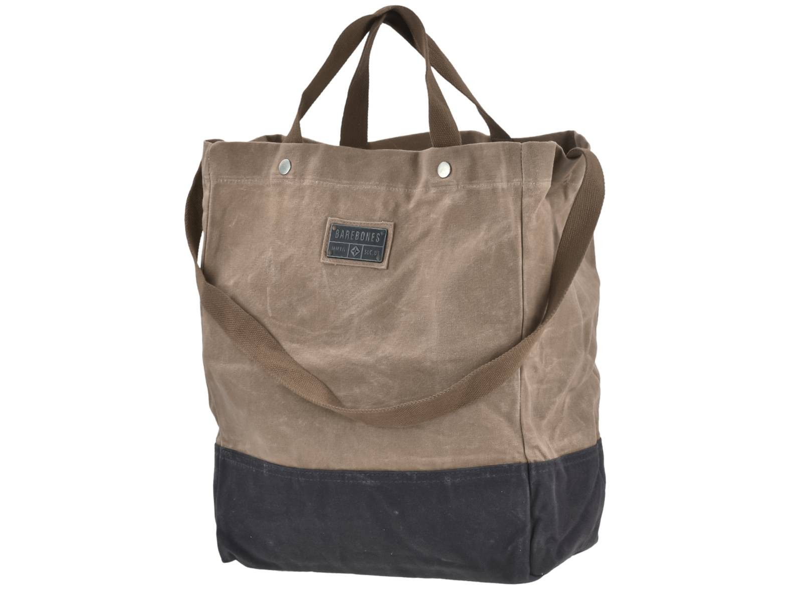 Barebones Shopper "Neelum" große Canvas Einkaufstasche im Vintage Retro Look khaki, strapazierfähig, robust, für Camping und Outdoor