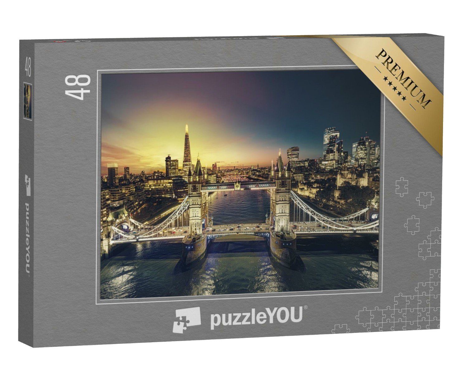 puzzleYOU Puzzle Sonnenuntergang in London, 48 Puzzleteile, puzzleYOU-Kollektionen London, Skylines, London Skyline