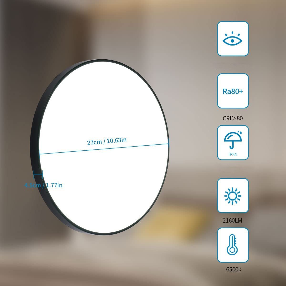 Goeco LED Deckenleuchte LED Rundleuchte, 24W günstig online kaufen
