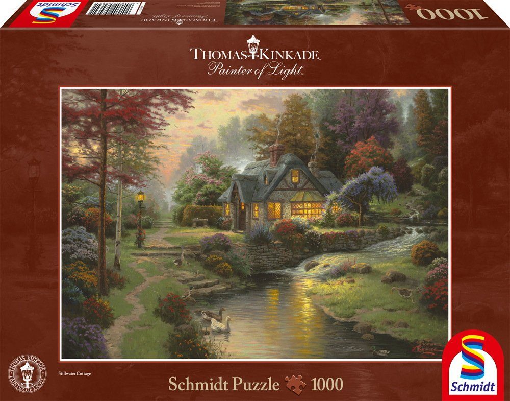 Schmidt Spiele 58464 Puzzle Thomas Kinkade Friedliche Abendstimmung 1000 Teile 