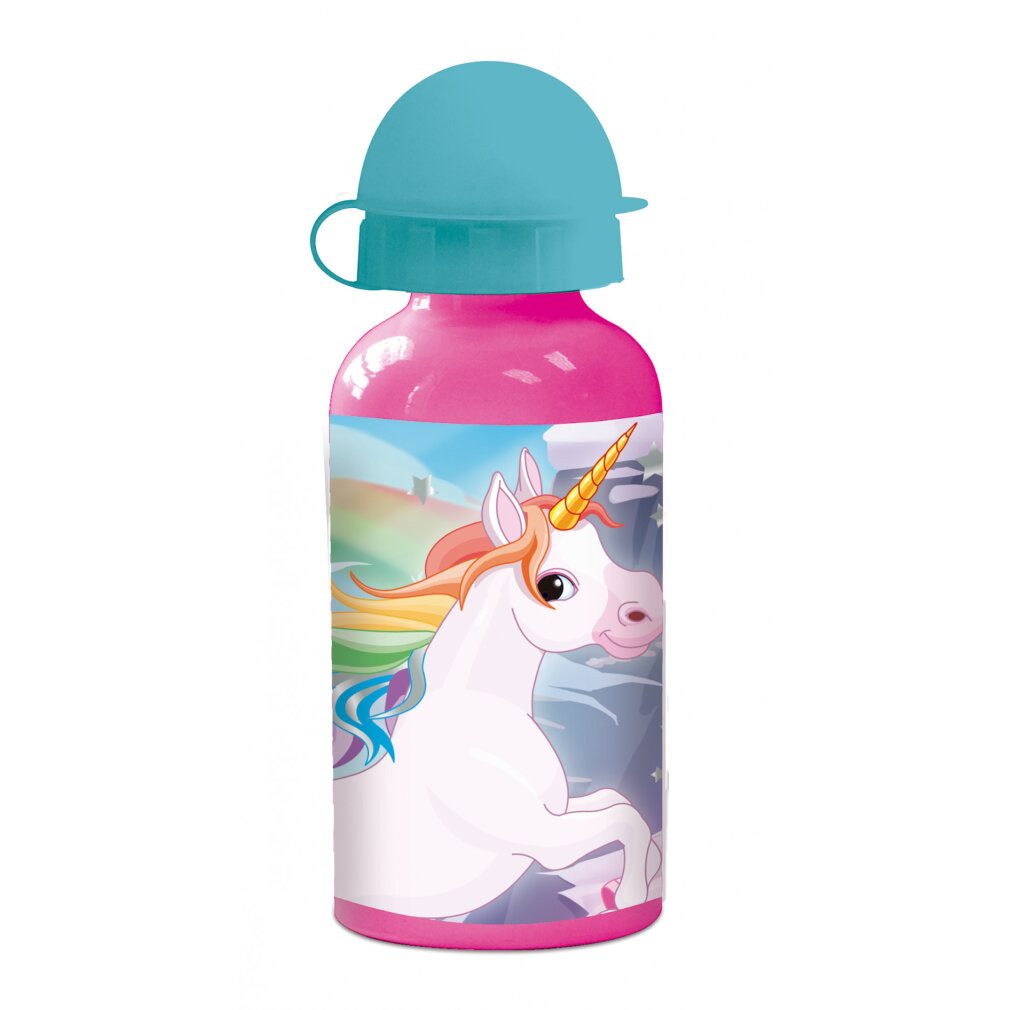 Stor Trinkflasche 8412497290345 Aluminium-Flasche, 400 ml Fassungsvermögen, Einhörner