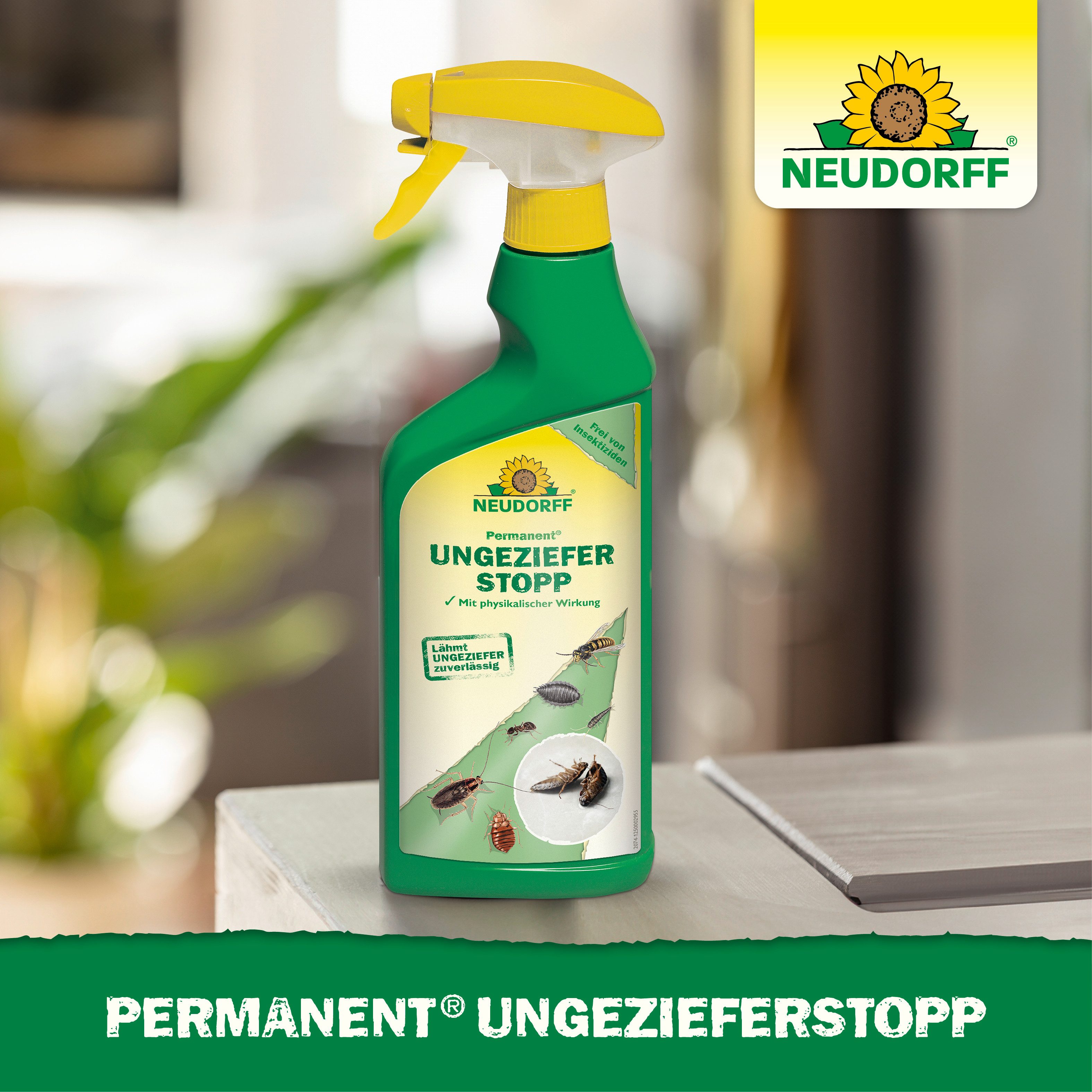 Neudorff Insektenspray Permanent UngezieferStopp 500 ml - lähmt Ungeziefer bei Kontakt, 0.5 l, Anwendungsfertiges Ungezieferspray ohne Insektizide, Physikalisch – Bild 4 von 5
