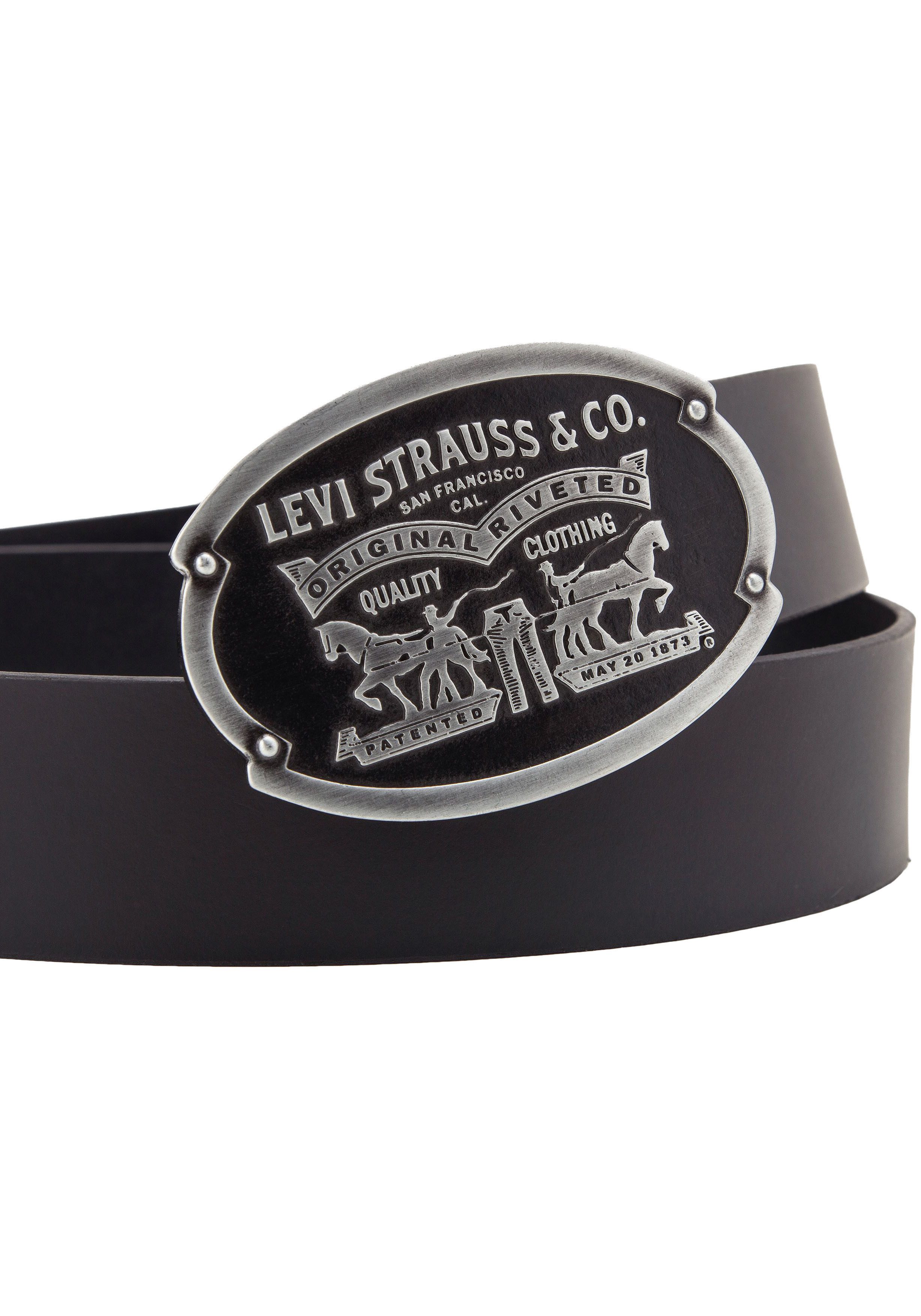 Levi's® Ledergürtel Billy Plaque Belt mit markanter Koppelschließe