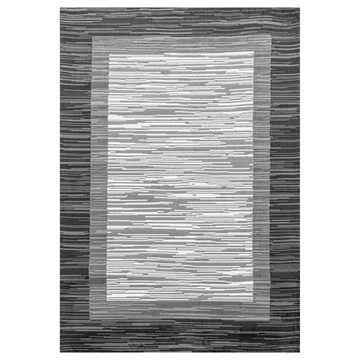Teppich, Homtex, 80 x 150 cm, Moderner Designer Kurzflor Teppich 10mm Gemusterte Bordüre, Liniert