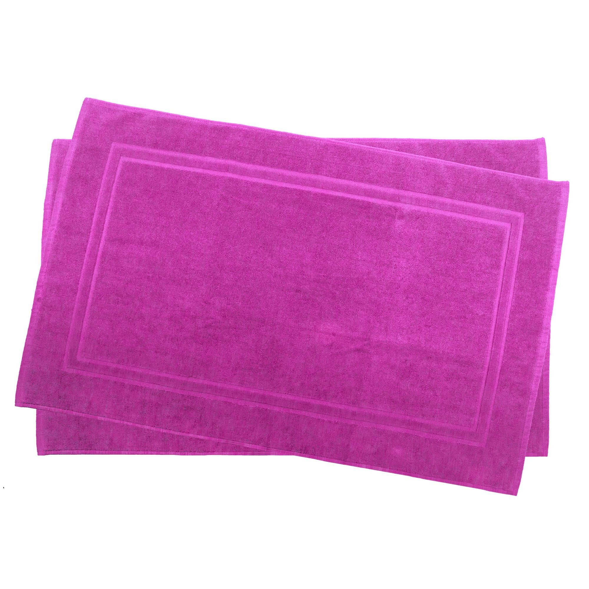 Julie Julsen Badematte 2-Badematte-Pink-50 x 40 cm, Baumwolle, Doppelrahmen günstig online kaufen