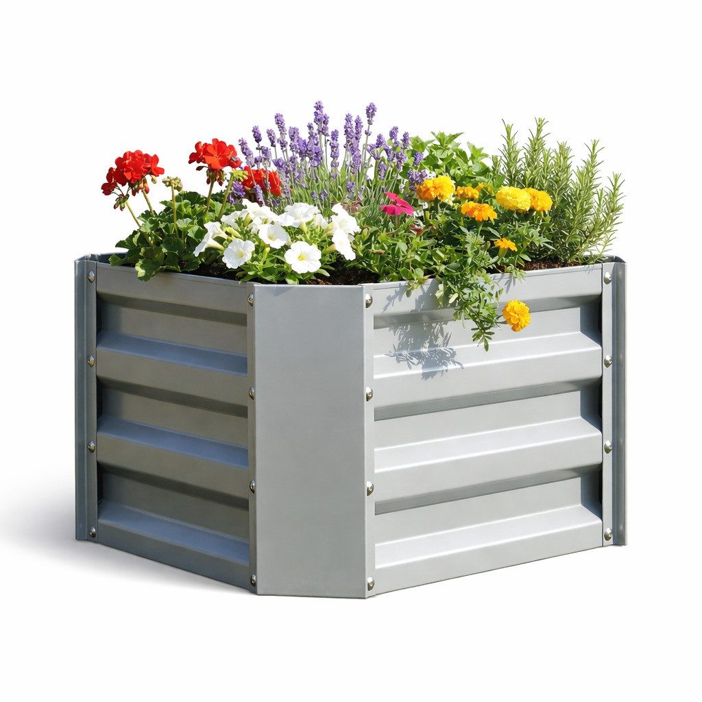 VCM Hochbeet Galdo Hochbeet B. 50 x T. 40 x H. 30 cm (Produkt, Montagematerial, einfache Aufbauanleitung), Rechteckiger Pflanzkasten für Garten & Terrasse
