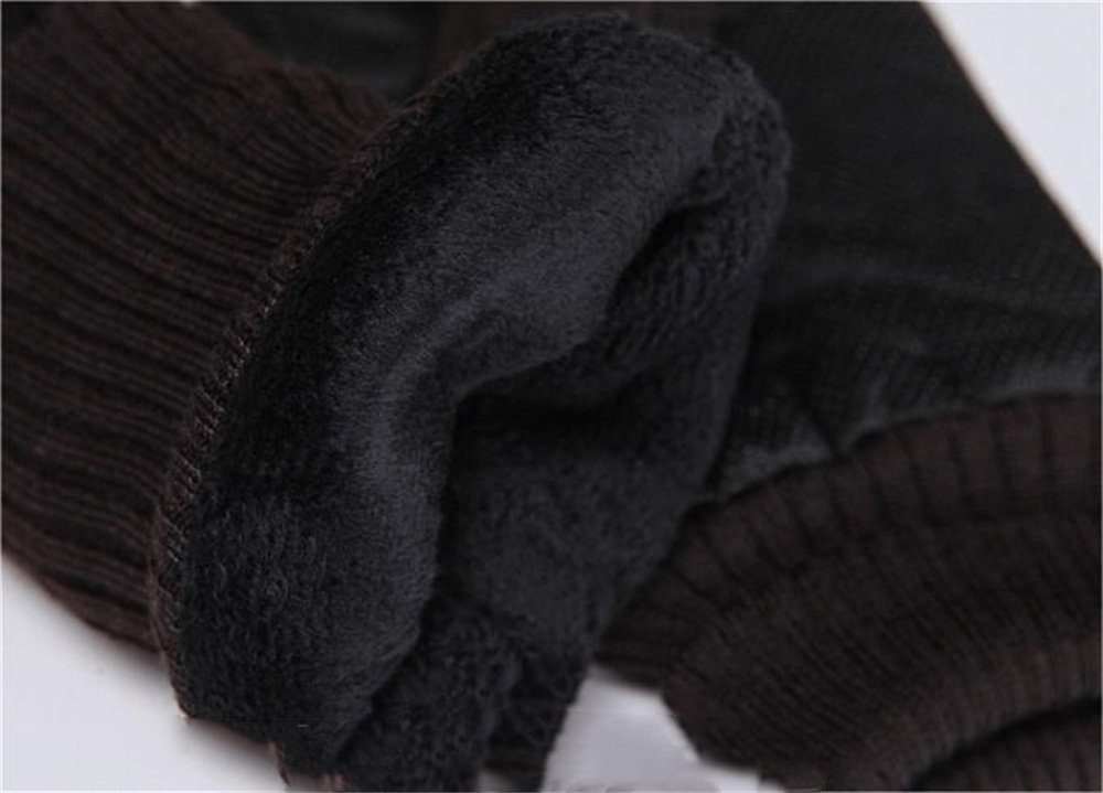 Rouemi Fahrradhandschuhe Herrenhandschuhe, Schwarz winddichte Radsport warme gepolsterte Handschuhe