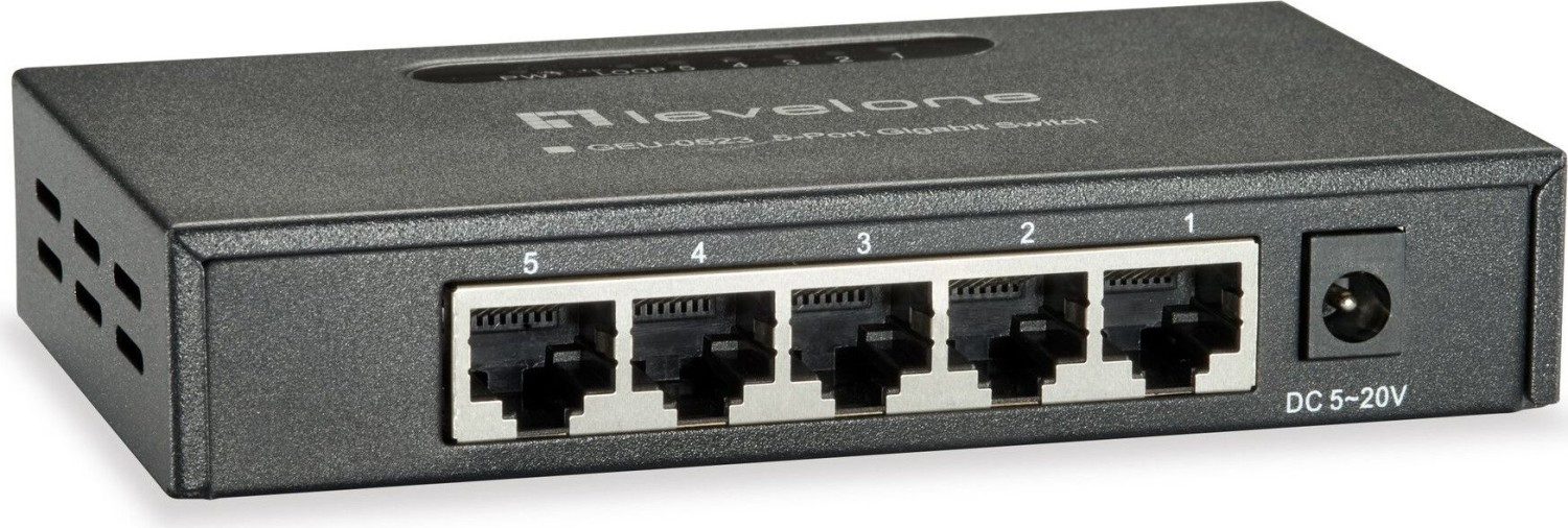Levelone LevelOne GB Switch 5-Port 1Gbps Netzwerk-Switch
