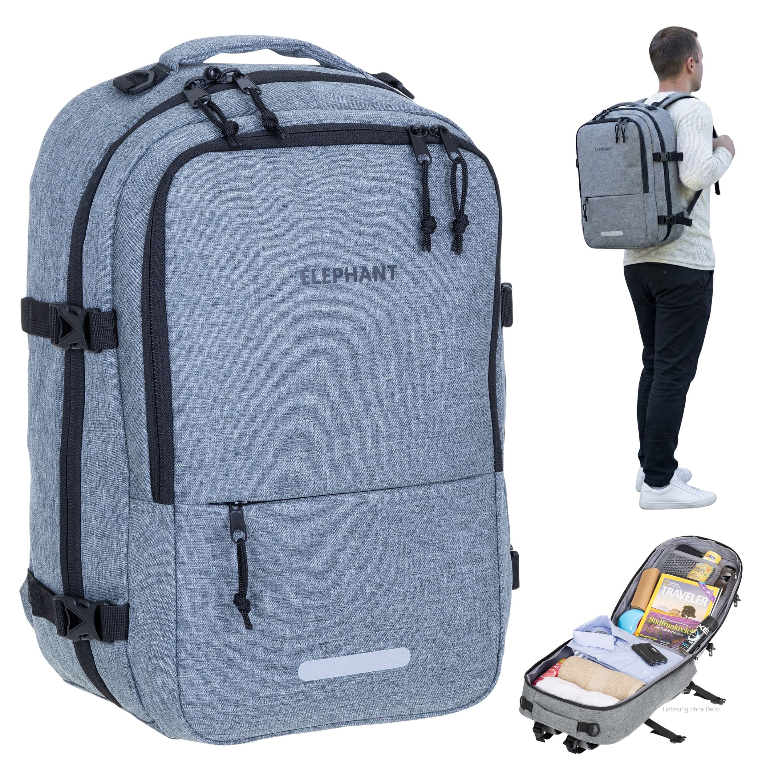 Rucksack Handgepäck Flugzeug Laptop Fach Geheimtasche Daypack